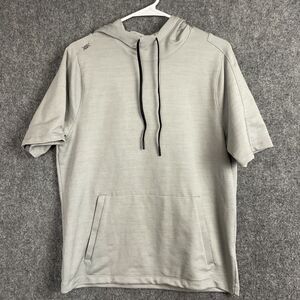 Rhone Luxe Knit Hoodie Mens Size S Gray Casual active Short sleeves